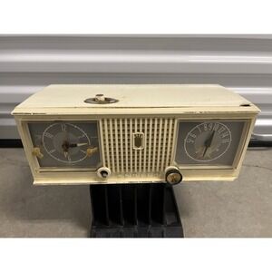 Zenith Radio Alarm Clock C519W Antique - Untested, Damaged
